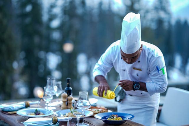 Luxury private dining experience with elegant table setting