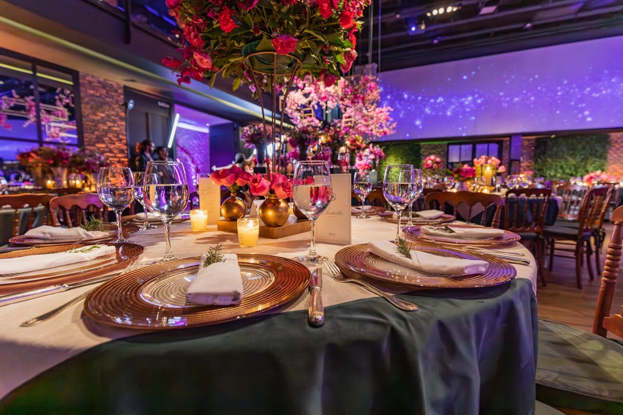 Elegant private dining setup
