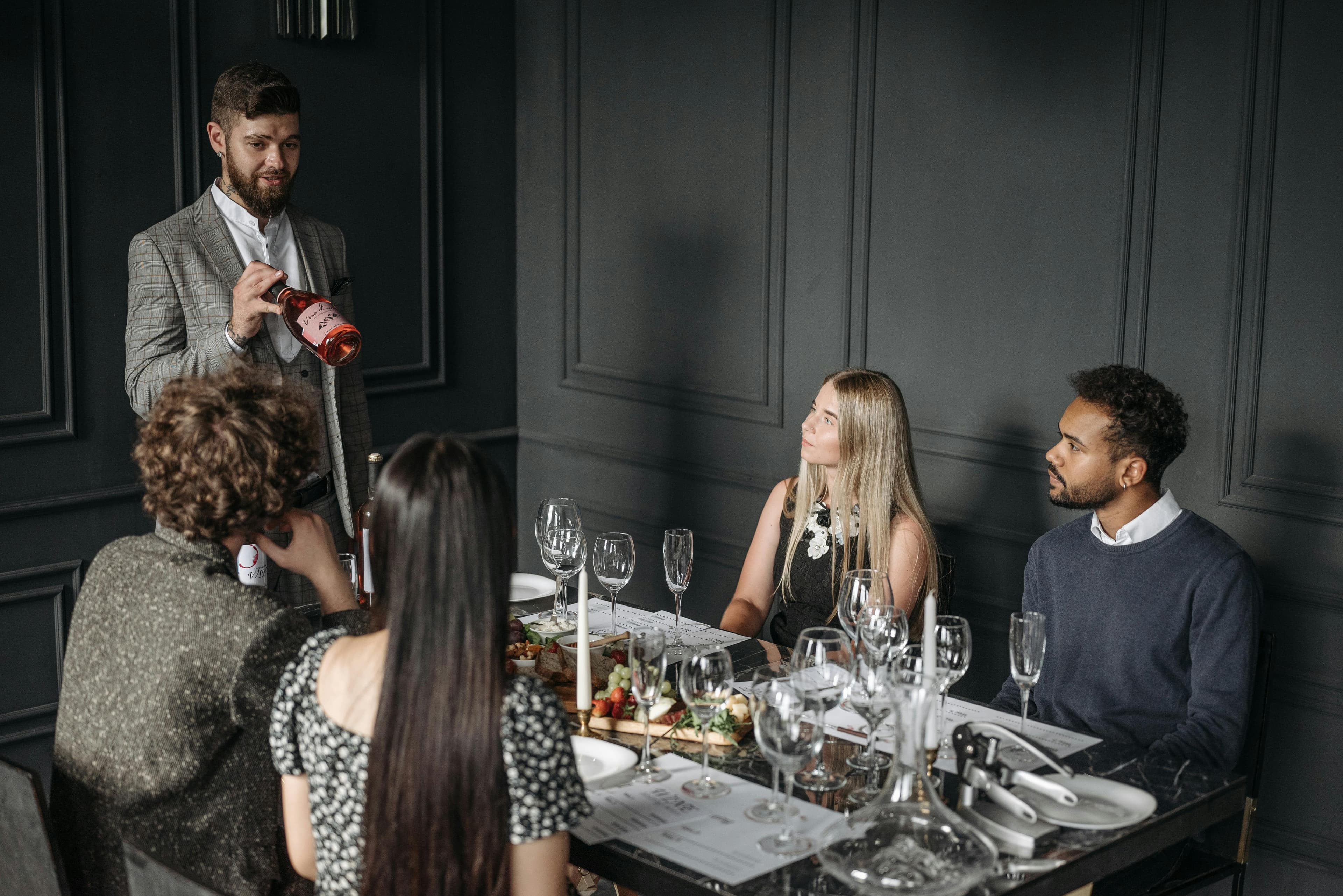 Wine-Led Pairing Dinner setup