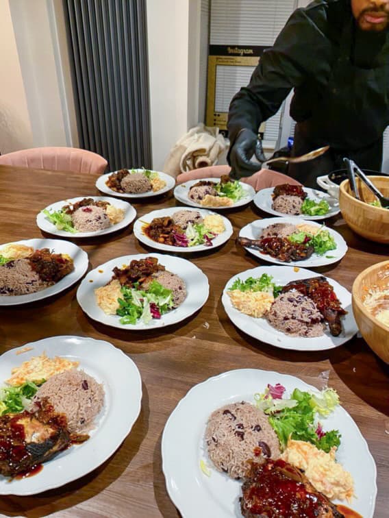 Private chef preparing wedding meal service
