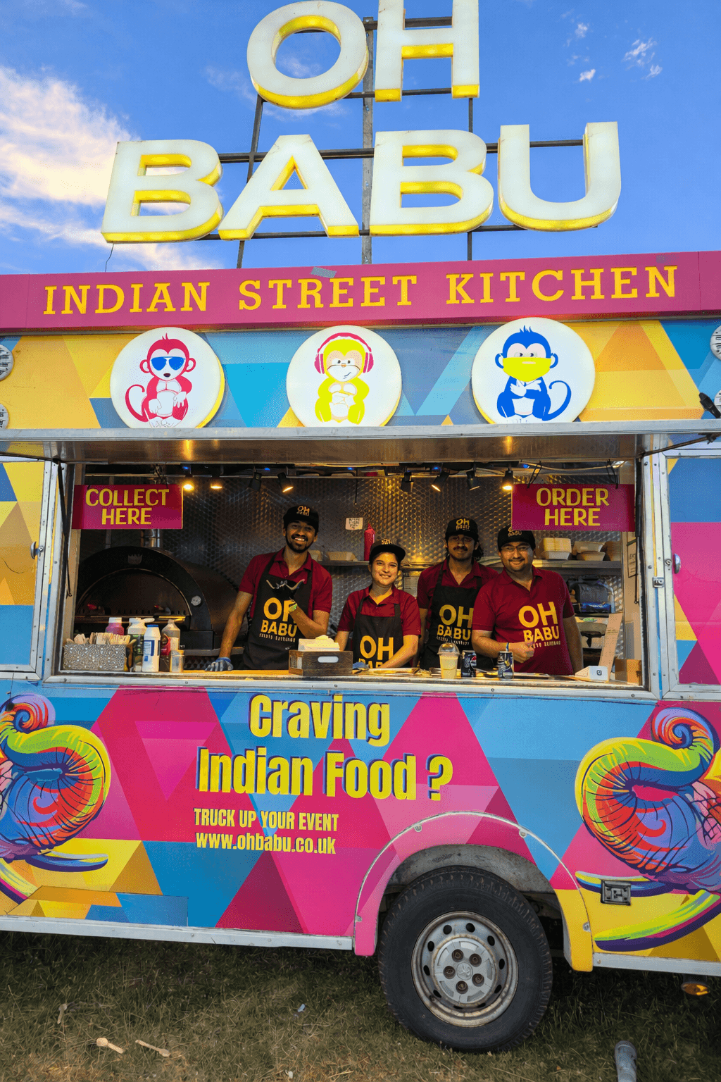 Street food style wedding catering stations