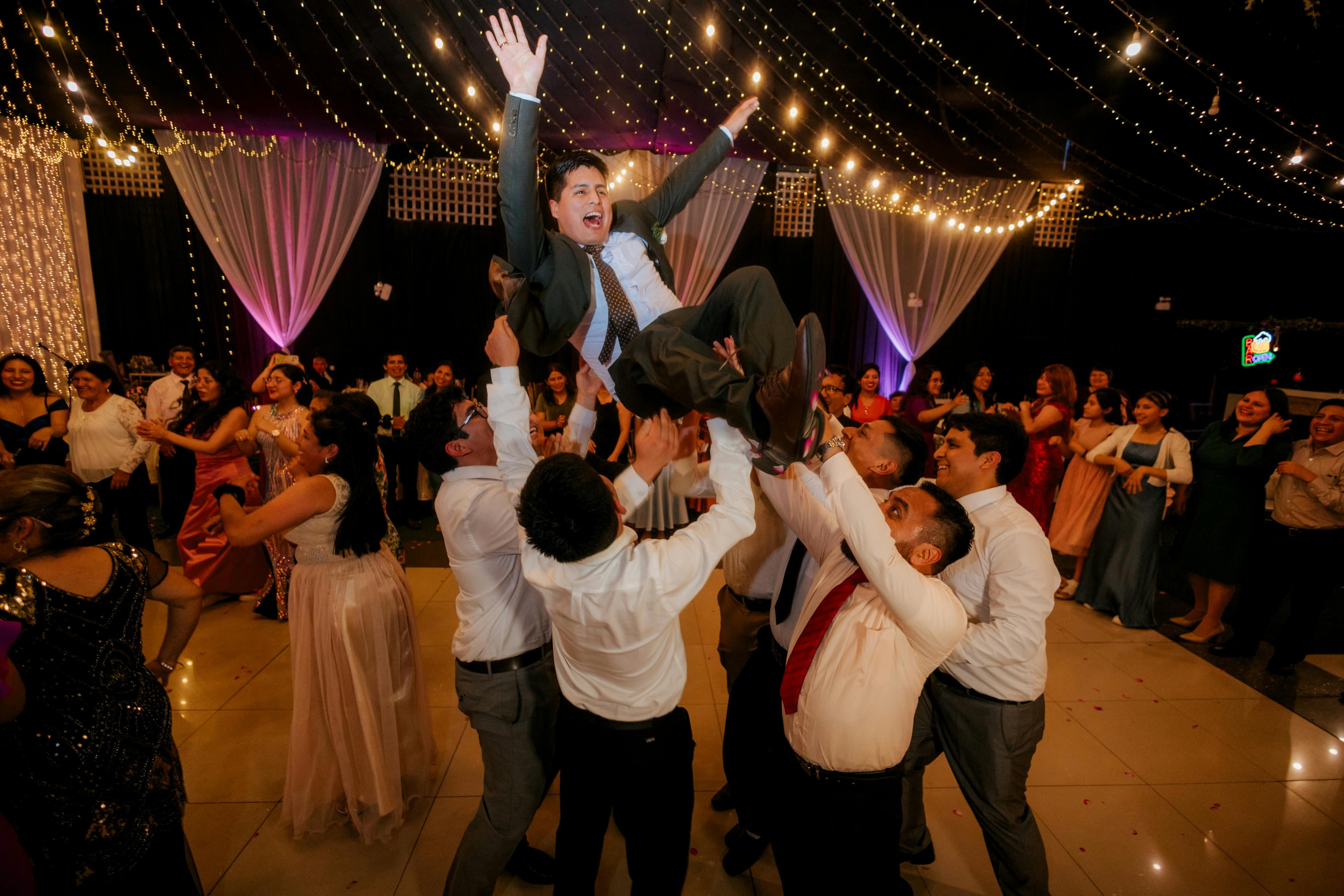 Wedding reception music transition